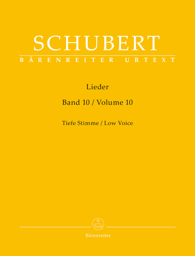 Schubert - Lieder, Vol. 10 - Low Voice and Piano