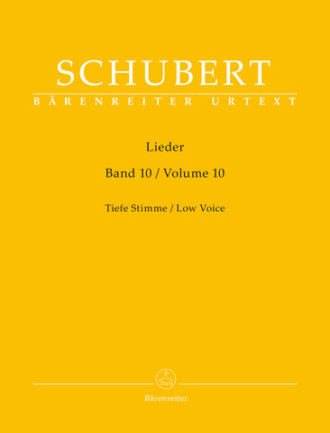 Schubert - Lieder, Vol. 10 - Low Voice and Piano