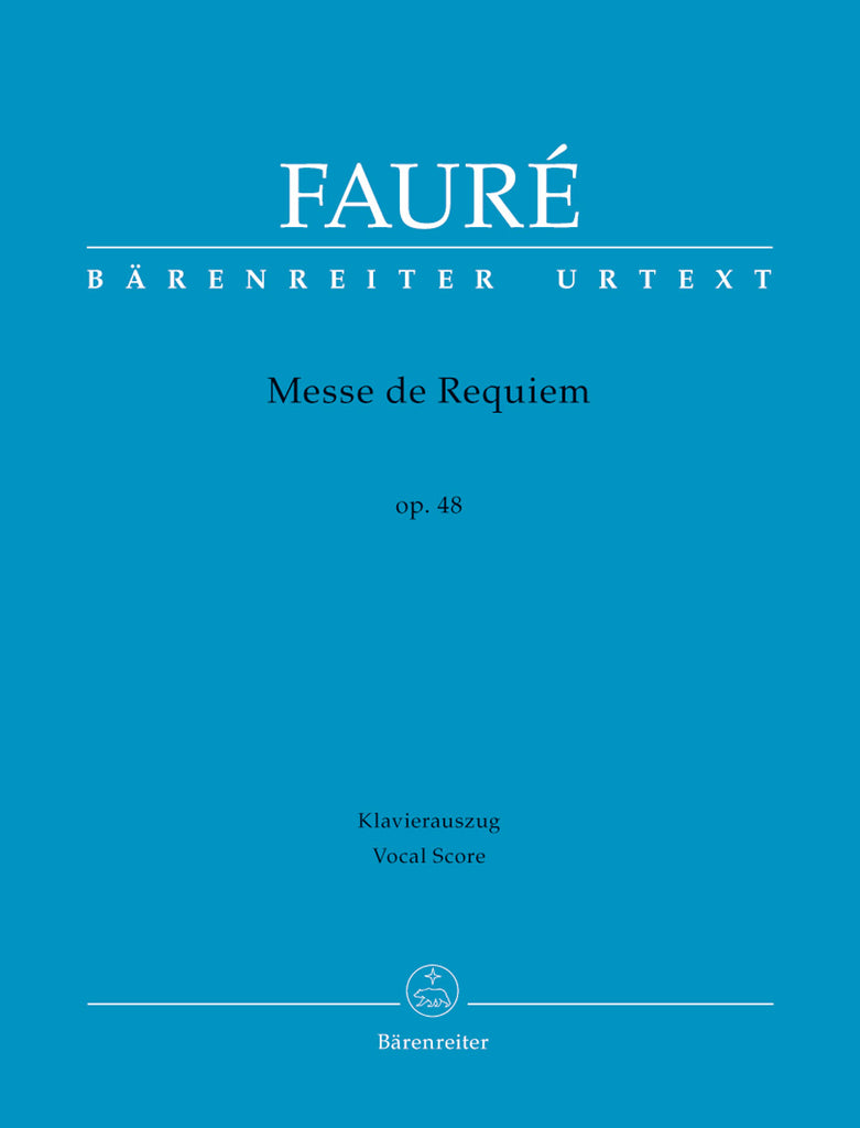 Fauré - Messe de Requiem op. 48 N 97b - Vocal Score