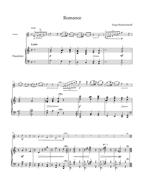 Rachmaninoff - Works for Violin and Piano - Violin and Piano