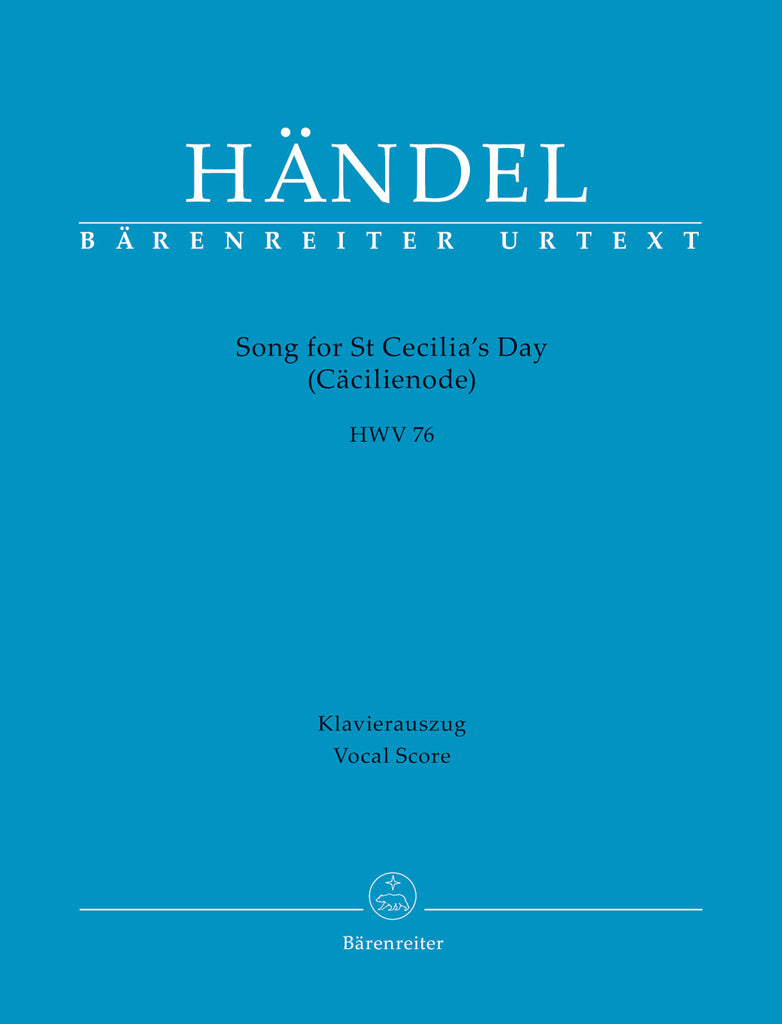 Handel - Song for St. Cecilia's Day  HWV 76 (Ode to St Cecilia) - Vocal Score