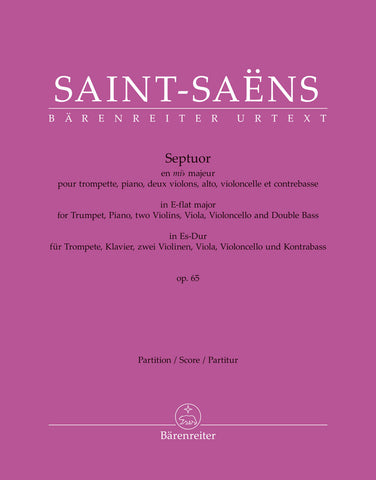 Saint Saens - Septuor for Trumpet, Piano, two Violins, Viola, Violoncello and Double Bass in E-flat major, Op. 65 - Full Score