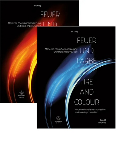 Rieg - Fire and Colour: Modern Chorale Harmonization and Free Improvisation, Vol. 1  & 2- Organ Improvisation Method