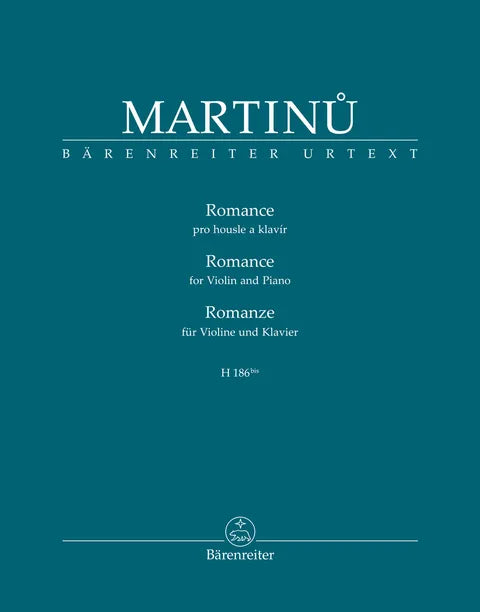 Martinů - Romance for Violin and Piano H 186bis - Violin and Piano