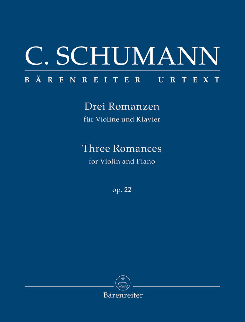 Schumann, C. - 3 Romances for Violin and Piano op. 22 - Violin and Piano