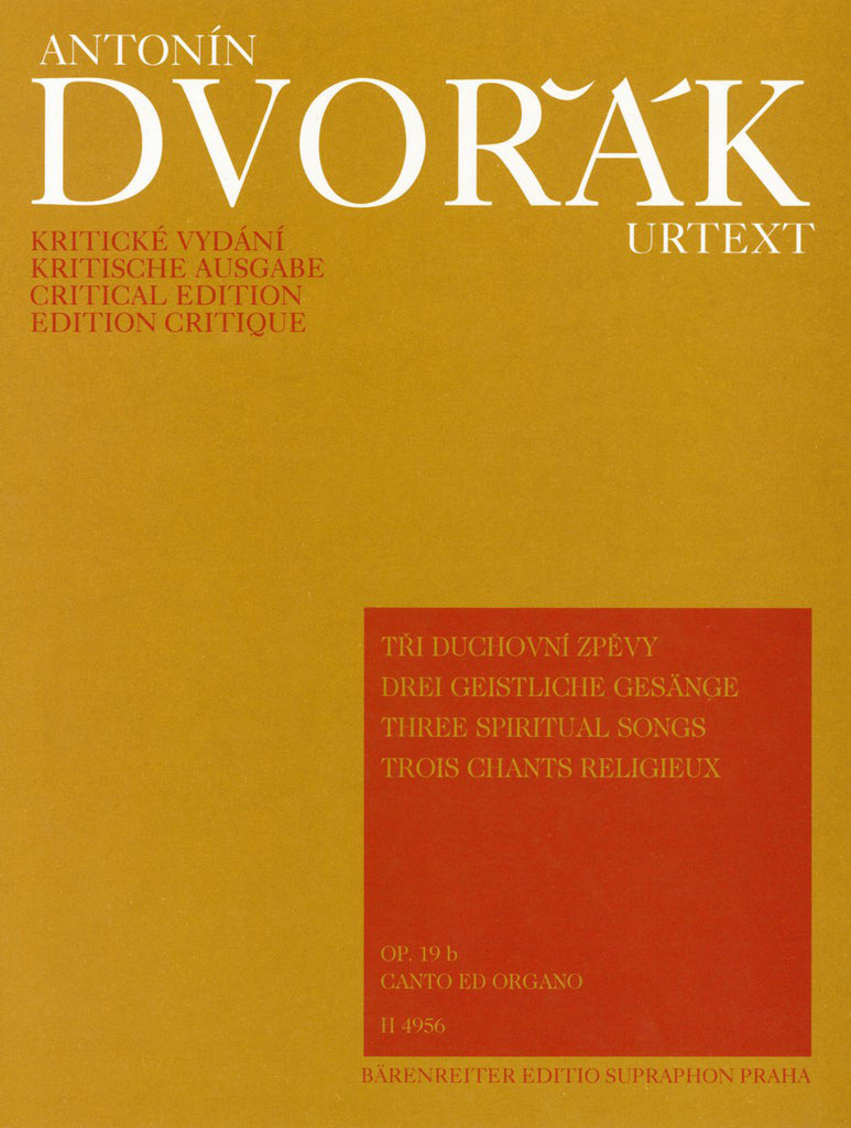 Dvorák - 3 Sacred Songs, Op. 19b - Voice and Organ/Piano
