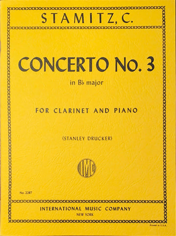 Stamitz - Concerto No. 3 in B flat major - Clarinet and Piano