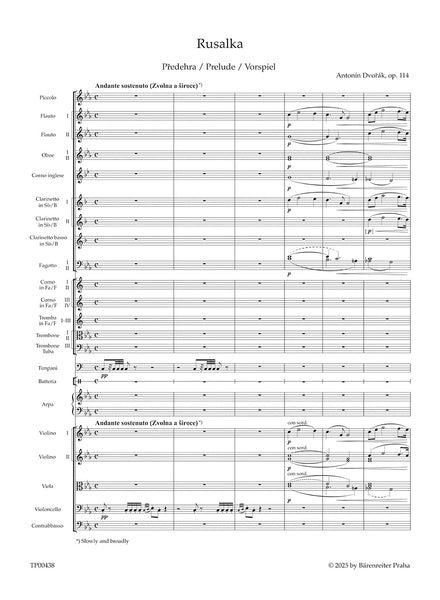 Dvorak - Rusalka, Op. 114 - Study Score