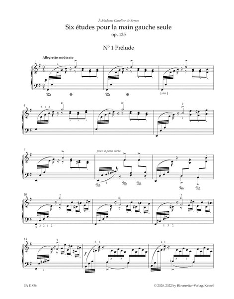 Saint-Saëns - Six Études pour la main gauche seule for Piano Op. 135 R 54 - Piano