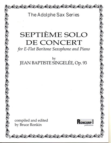 Singelee - Septieme Solo de Concert, Op. 93 - Baritone Saxophone