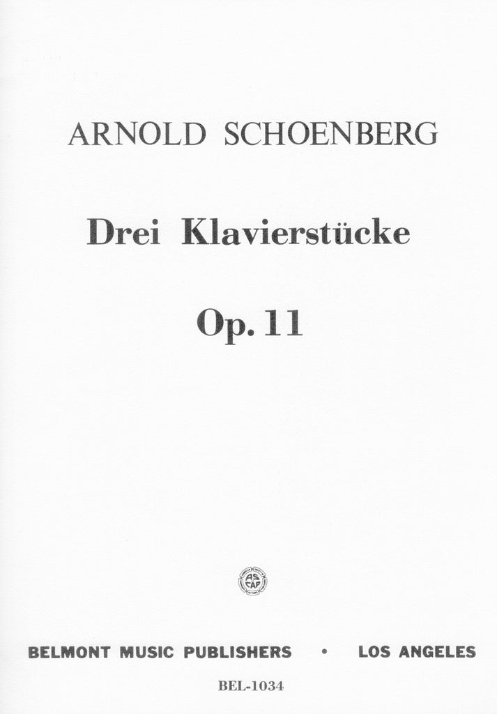 Schoenberg – Drei Klavierstucke, Op. 11 – Piano