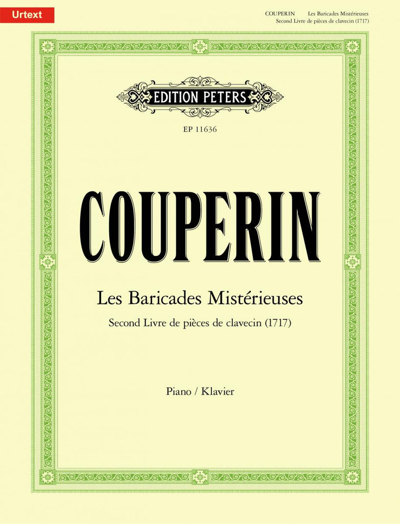 Couperin - Les Baricades Misterieuses: Second Livre de pieces de clavecin (1717) - Piano