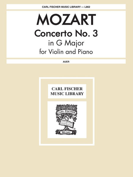Mozart, ed. Auer - Concerto No. 3 in G Major - Violin and Piano
