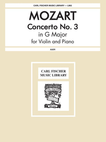 Mozart, ed. Auer - Concerto No. 3 in G Major - Violin and Piano