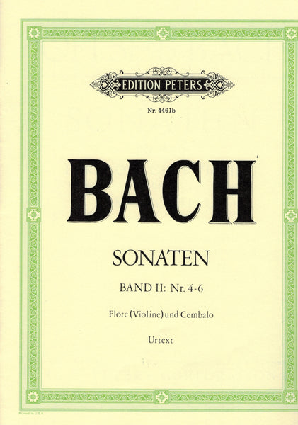 Bach, ed. Soldan - Sonatas, Vol. 2: Nos. 4-6 - Flute (Violin) and Piano