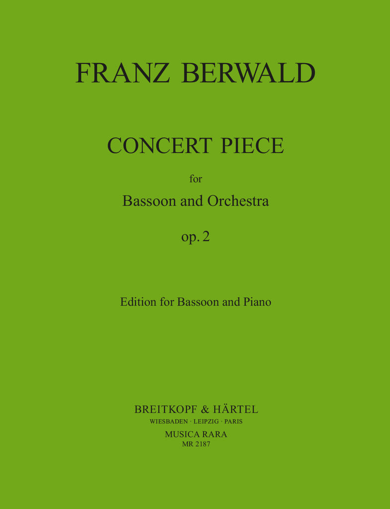 Berwald, ed. Walker – Concert Piece, Op. 2 – Bassoon and Piano