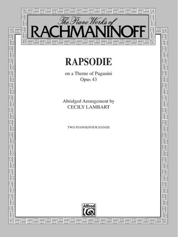 Rachmaninoff, arr. Lambert - Rhapsody on a Theme by Paganini, Op. 43 (Abridged) - 2 Pianos
