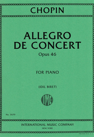 Chopin, ed. Biret – Allegro de Concert, Op. 46 – Piano