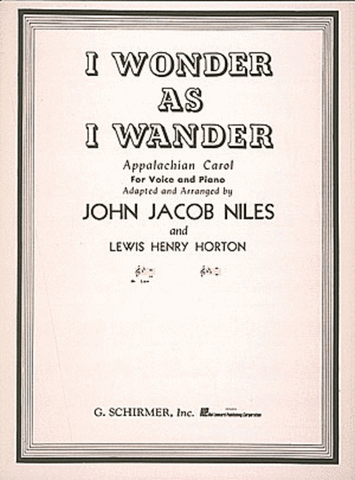 Niles - I Wonder As I Wander (G Minor) - Low Voice and Piano