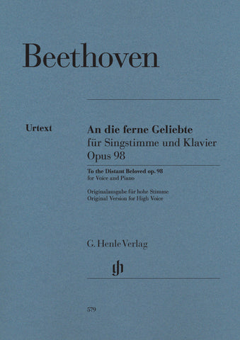 Beethoven, ed. Luhning - To the Distant Beloved, Op. 98 - High Voice and Piano