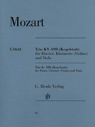Mozart, ed. Hettrich - "Kegelstatt" Trio, K. 498 - Clarinet (Violin), Viola, and Piano