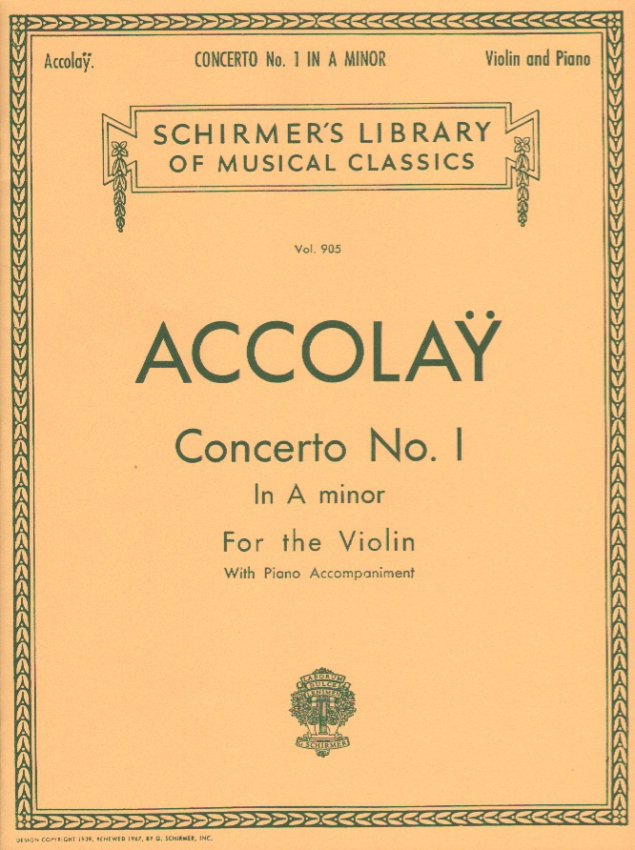 Accolay, ed. Schill - Concerto No. 1 in A Minor - Violin and Piano
