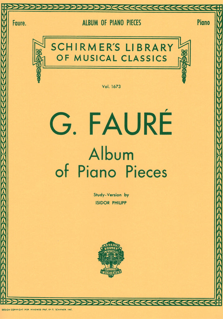 Faure – Album of Piano Pieces – Piano