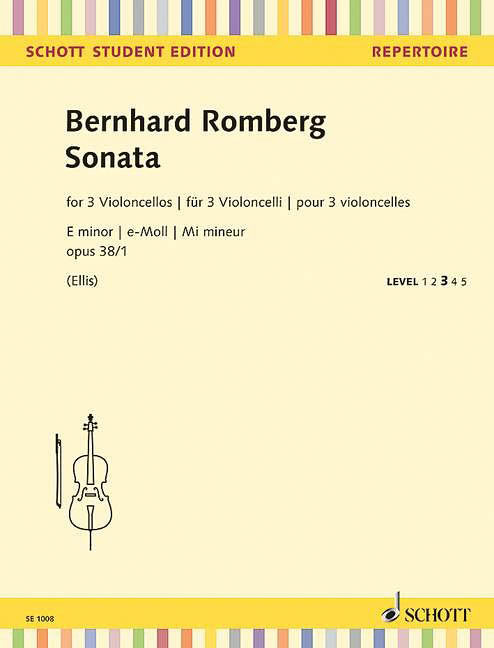 Romberg, B., arr. Ellis - Sonata In E Minor, Op. 38/1 - Easy Cello Trio