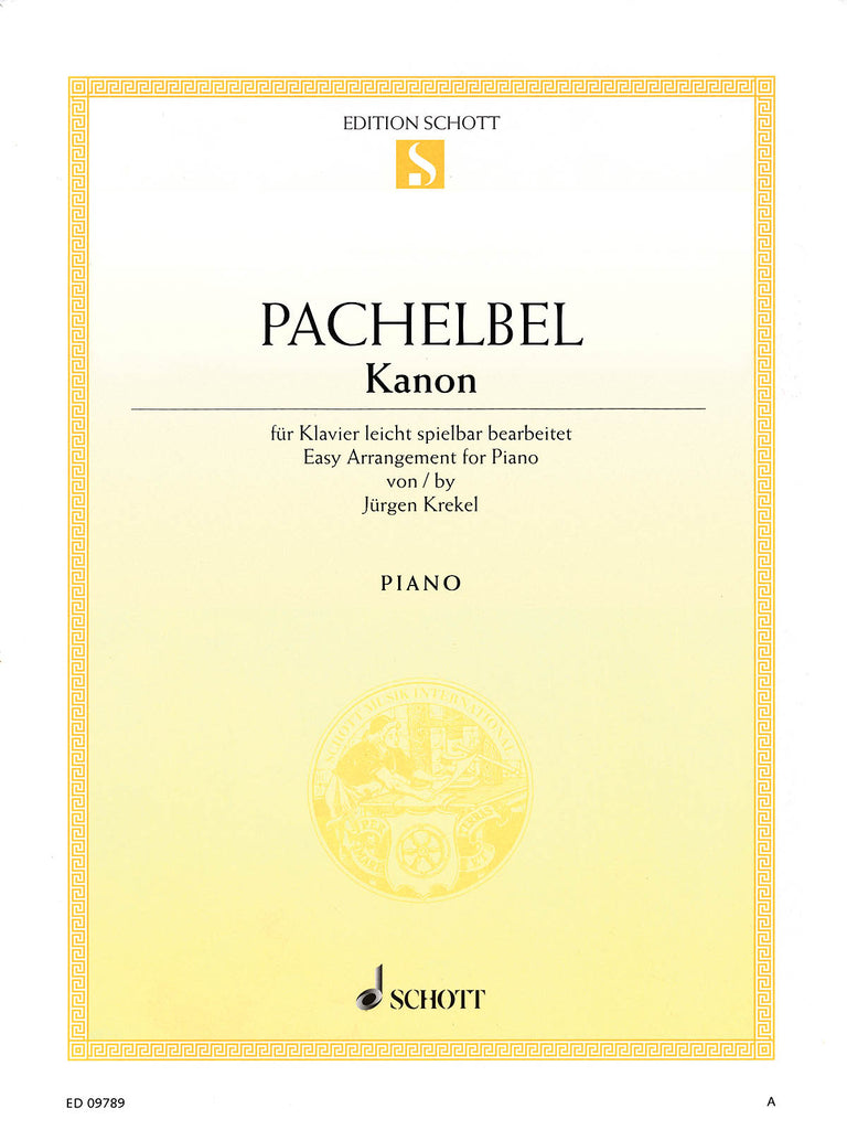 Pachelbel, arr. Krekel - Canon and Gigue in D - Easy Piano