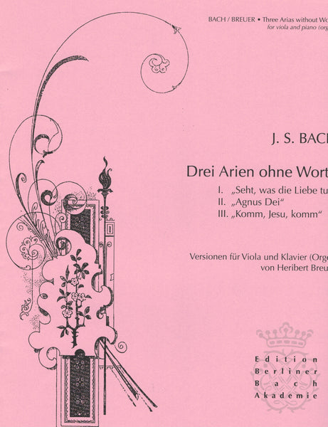 Bach - Drei Arien ohne Worte - Viola and Piano (Organ)