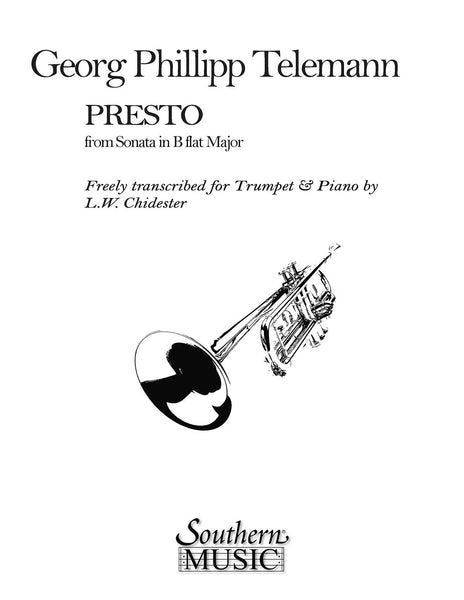 Telemann, tr. Chidester - Presto from "Sonata in Bb Major" - Trumpet and Piano