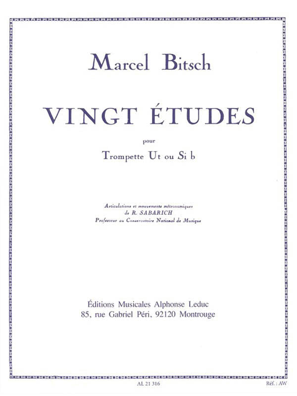 Bitsch – Vingt Etudes – Trumpet Method