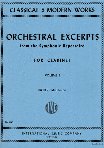 McGinnis, ed. – Orchestral Excerpts from the Symphonic Repertoire, Vol. I – Clarinet