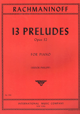 Rachmaninoff, ed. Philipp – 13 Preludes, Op. 32 – Piano
