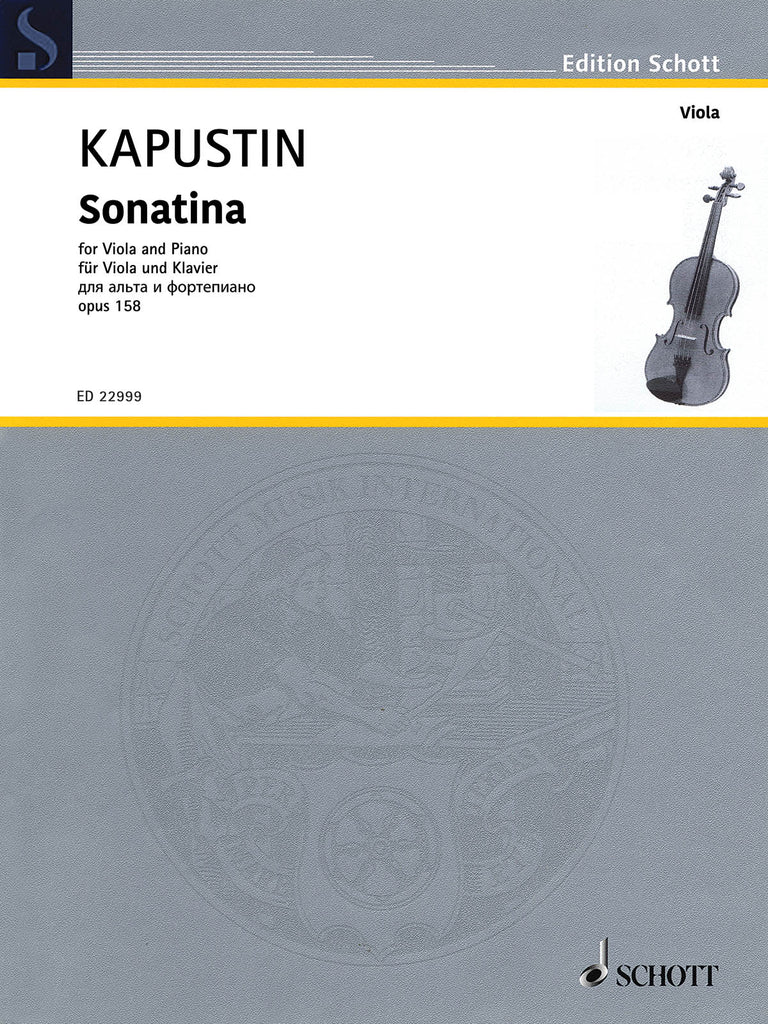 Kapustin – Sonatina, Op. 158 – Viola and Piano