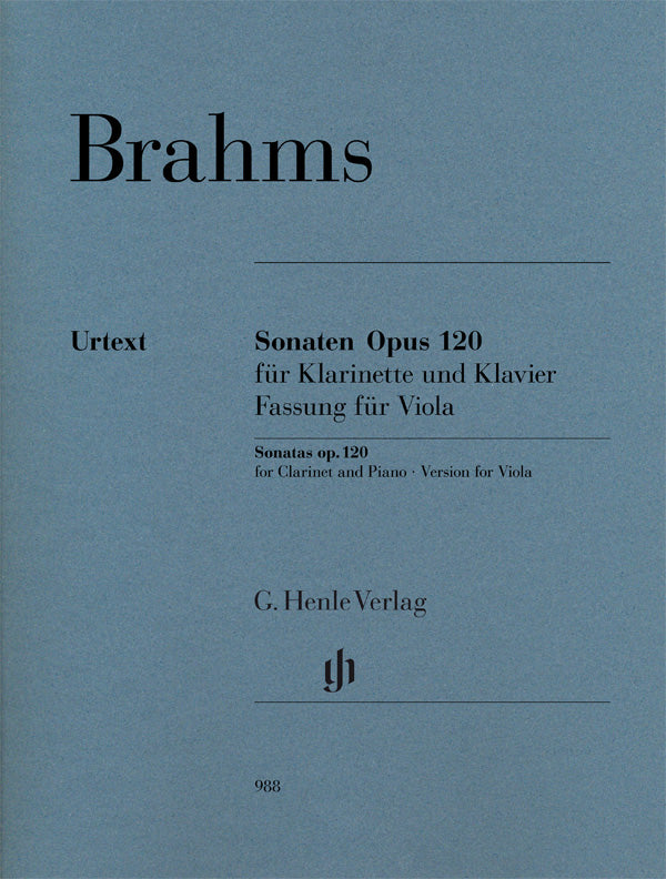 Brahms - Sonatas, Op. 120 - Viola and Piano