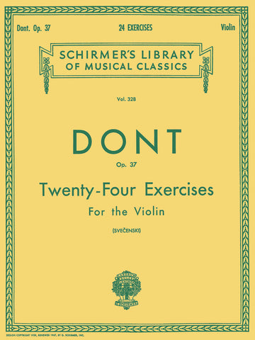 Dont – Twenty-Four Exercises, Op. 37 – Violin Method