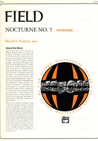 Field, ed. Hinson – Nocturne No. 5 – Piano