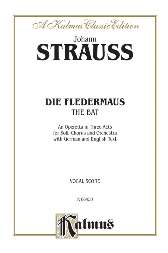 Strauss – Die Fledermaus – Vocal Score