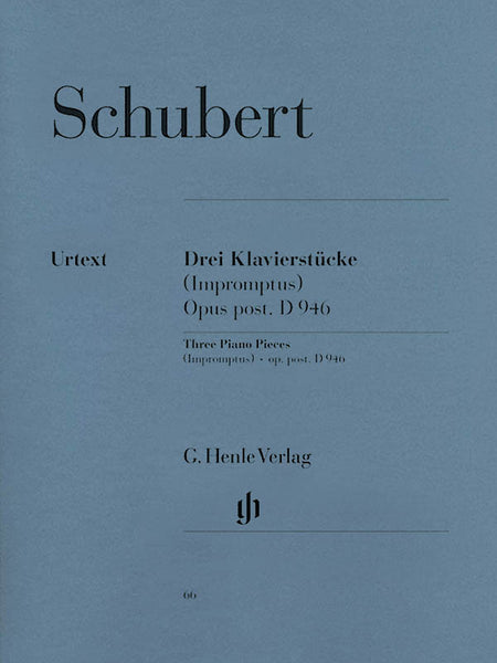 Schubert – 3 Piano Pieces (Impromptus, Op. Post D. 946) – Piano