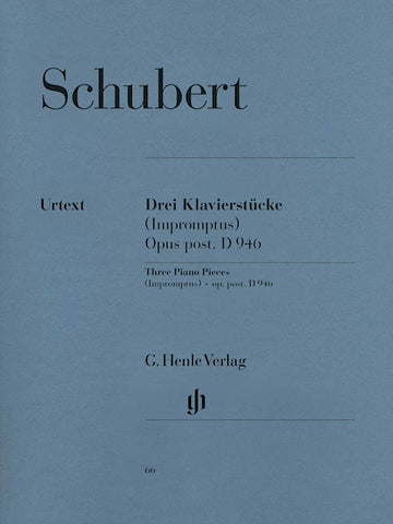 Schubert – 3 Piano Pieces (Impromptus, Op. Post D. 946) – Piano