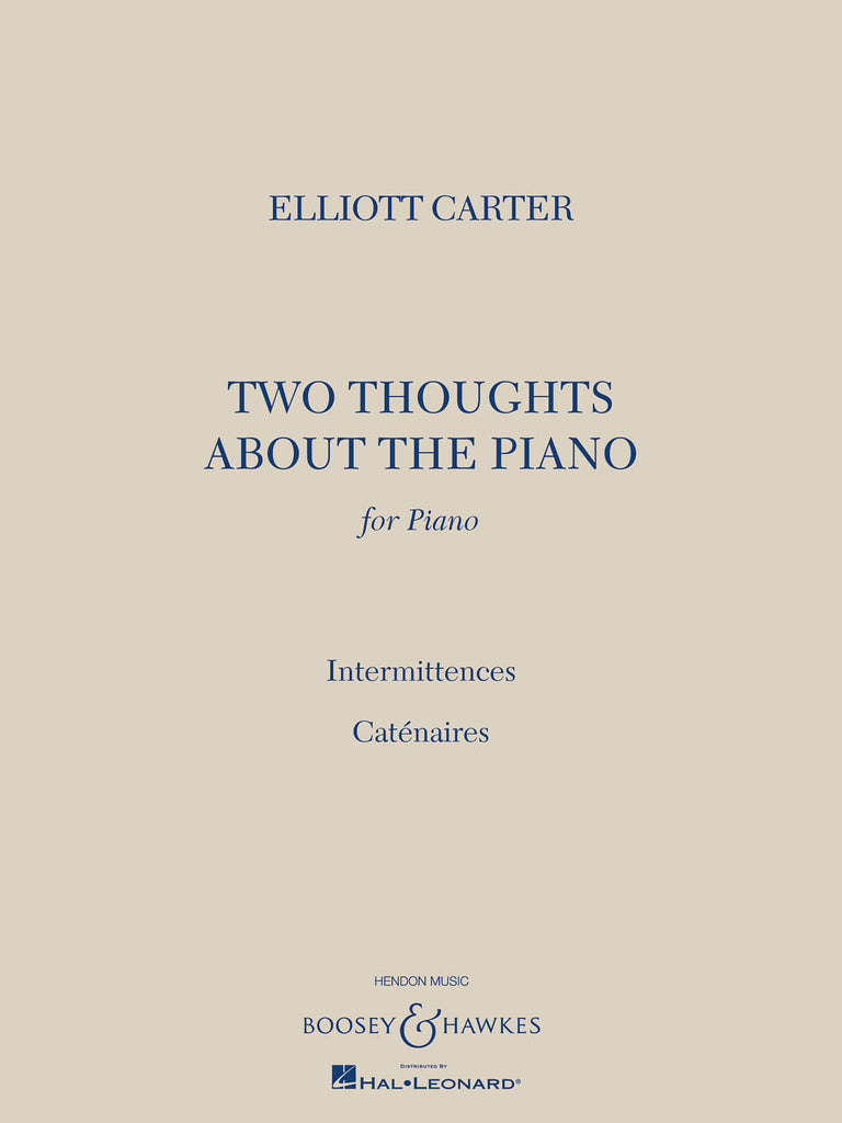 Carter – Two Thoughts About the Piano – Piano