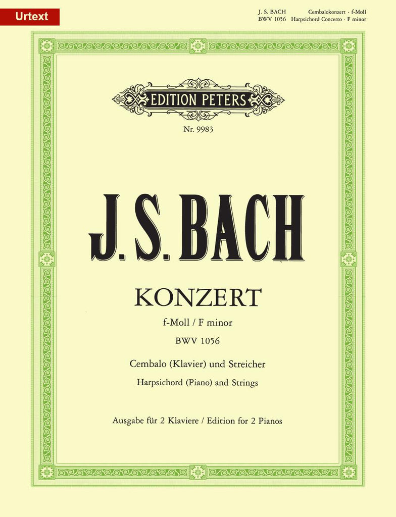 Bach – Keyboard Concerto No. 5 in F Minor, BWV 1056 – 2 Pianos, 4 Hands