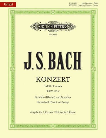 Bach – Keyboard Concerto No. 5 in F Minor, BWV 1056 – 2 Pianos, 4 Hands