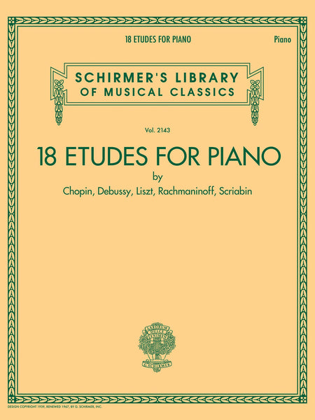 Various – 18 Etudes for Piano – Piano