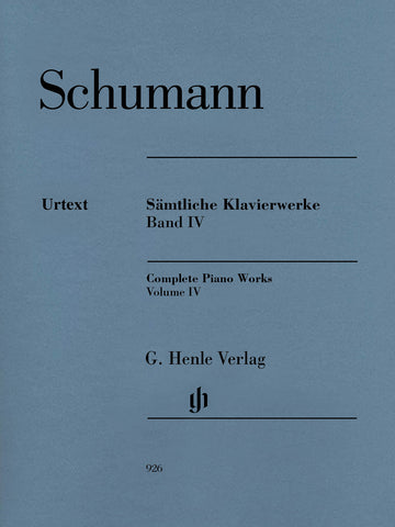 Schumann, ed. Herttrich – Complete Piano Works, Vol. IV – Piano