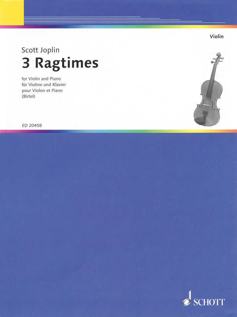 Joplin, arr. Birtel – 3 Ragtimes – Violin and Piano