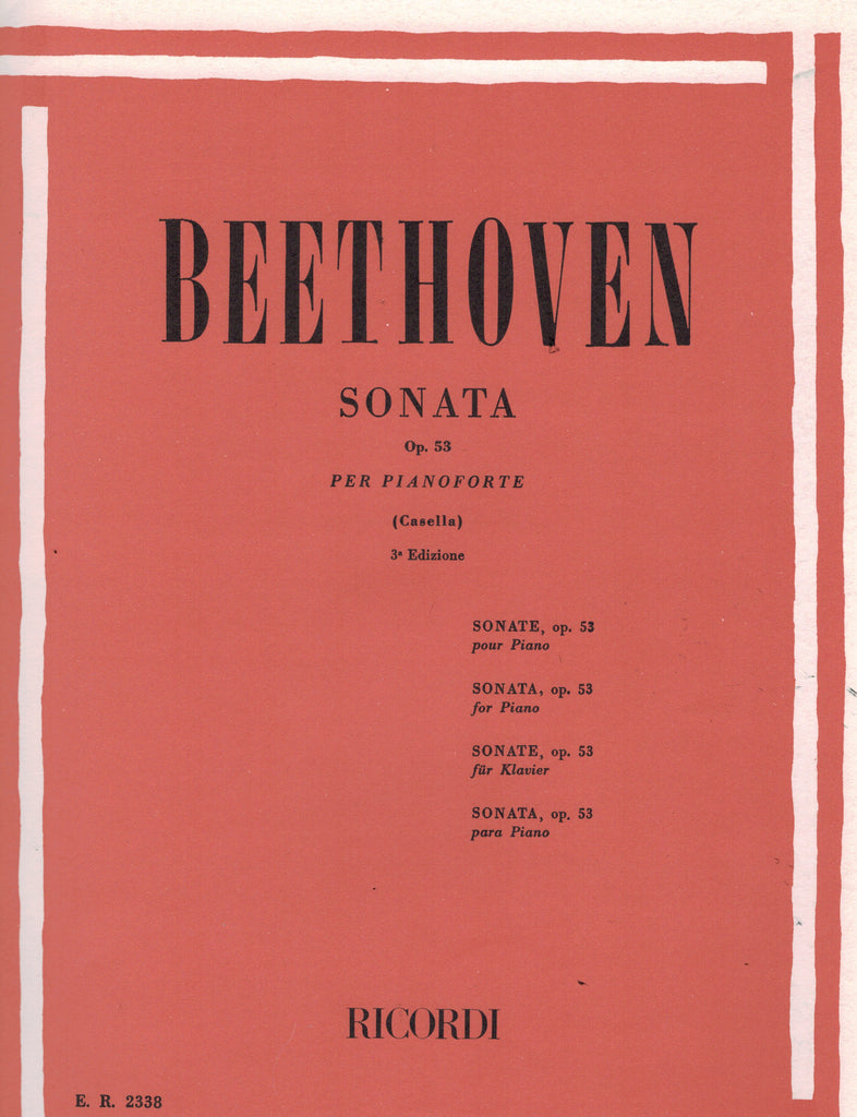 Beethoven, ed. Casella – Piano Sonata, Op. 53 – Piano