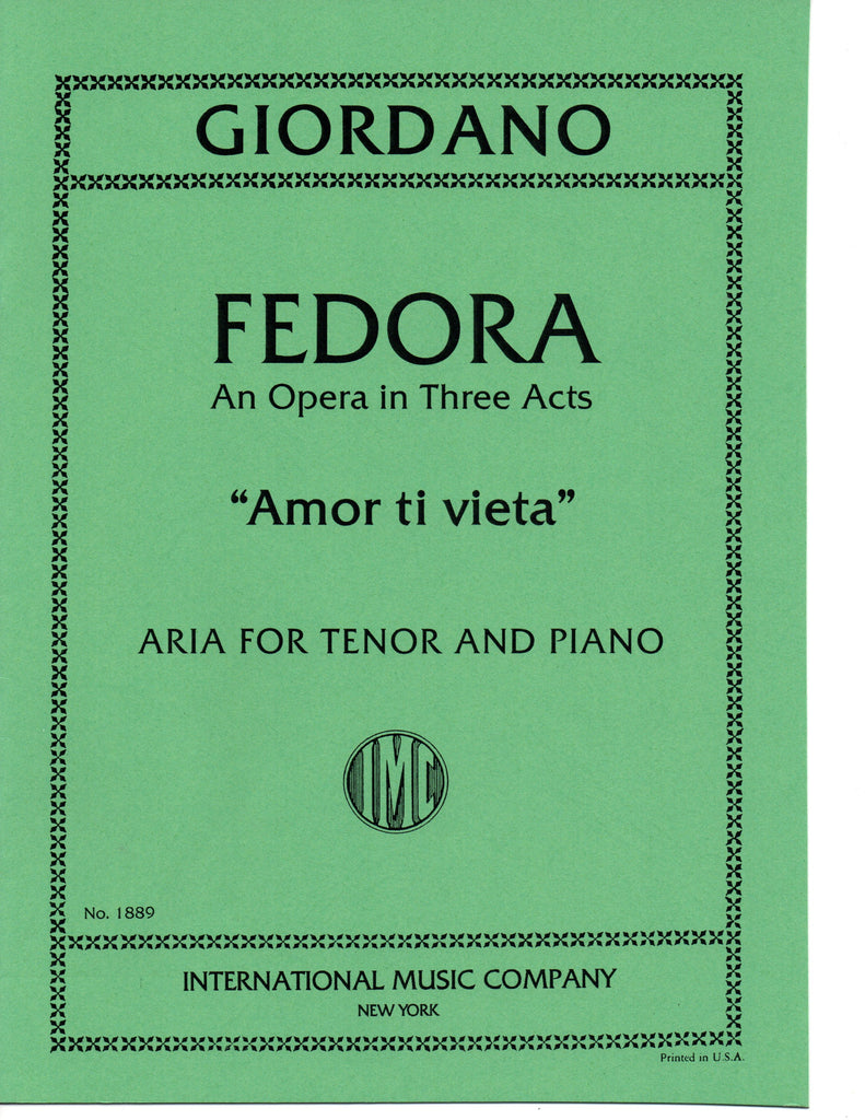 Giordano - Amor Ti Vieta from "Fedora" - Tenor and Piano