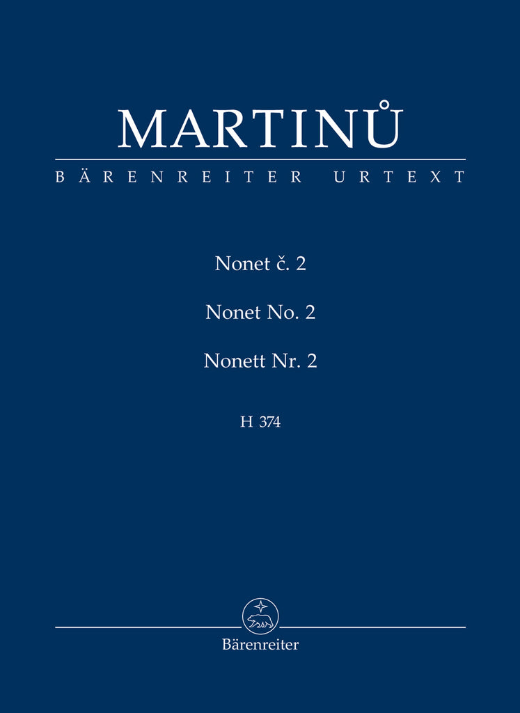 Martinu - Nonet No. 2 - Study Score